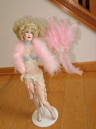 Flapper Doll Risque Feather Boa Lady Girl By Paradise Galleries 1920 