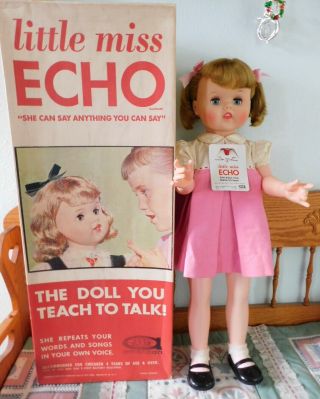 30 " Little Miss Echo Doll 1962 - 64 Amer Toy & Doll Corp Talks Playpal Size Mib
