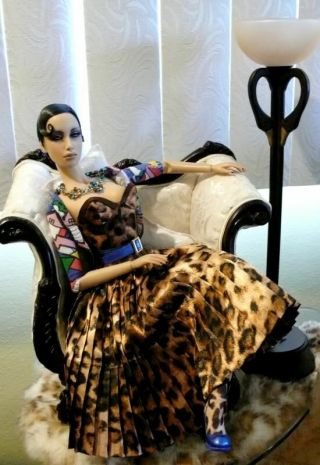 Ooak Handmade Accent Chair For Ellowyne Sybarite Tonner Minifee Evangeline Doll