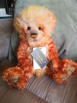 Lovely Charlie Bears " Orange Pippin " 2015 Isabelle Lee Mohair Bear W/tags & Bag