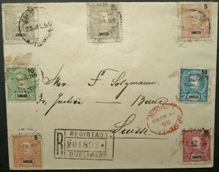 Mozambique 25 Jul 1899 Registered Cover From Quelimane To Bern,  Switzerland