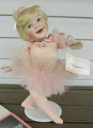 Ashton Drake 3231fa Little Carnation Porcelain Doll W/stand & No Box