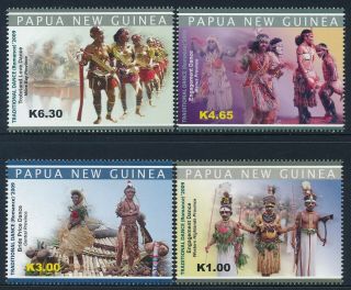 2009 Papua Guinea Traditional Dance: Romance Set Of 4 Fine Mnh