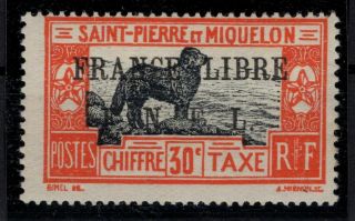 P120453/ Saint Pierre & Miquelon / P.  Due / Y&t 53 Mh Certificate 500 E