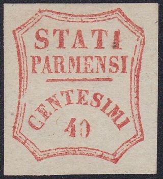 Parma 1859 Provisional Gov.  40c With Gum Certificate / Cat.  $1,  350 / P22664