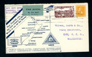 Zealand 1931 First Flight Cover From Dunedin (n690)