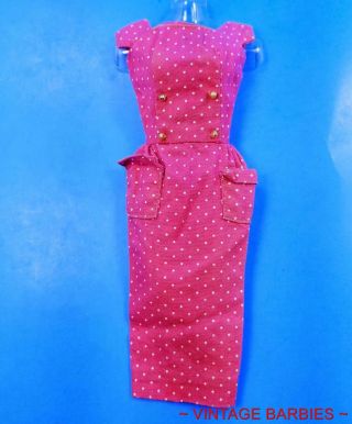 Barbie Doll Fashion Pak Purple Polka Dot Dress Vintage 1960 