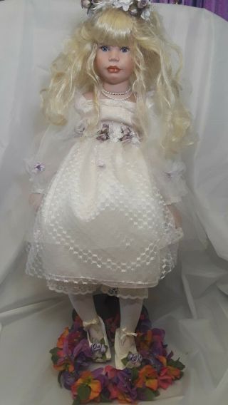 Porcelain Doll Patricia Rose Penelope Doll Paradise Galleries 32 " Tall