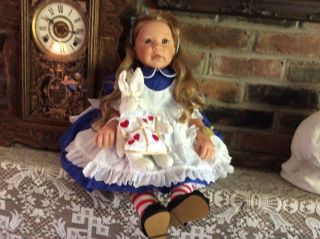 Lee Middleton Doll Called Alice In Wonderland With Rabbit 24”