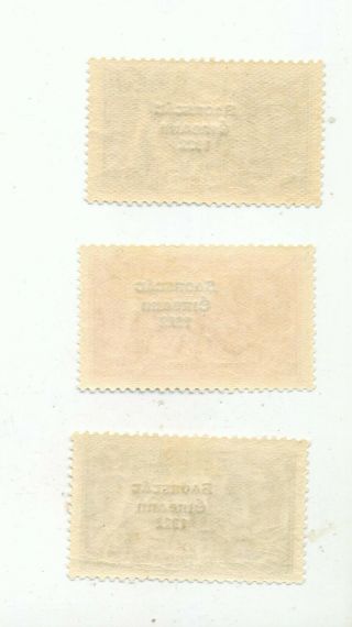 1922 Ireland Thom Seahorse 3pc lot overprint stamp MLH 2