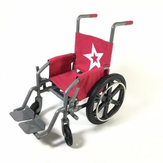 American Girl Doll Wheelchair Wheel Chair For 18 " Dolls Red Berry