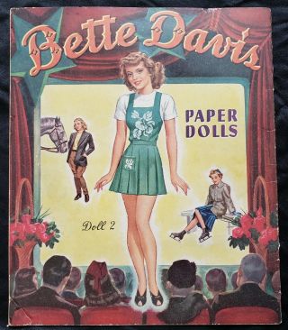 Uncut Bette Davis Paper Doll Book W Costumes From Her Films - 1942