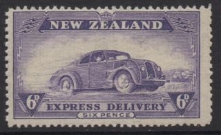 Zealand 1939 Express Delivery 6d Violet Car Stamp Mnh
