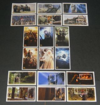 Zealand 2001 - 03 Lord Of The Rings 18 Diff.  Souvenir Sheets Nh