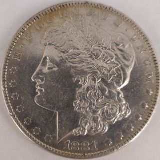 1881 - P United States Morgan Silver Dollar $1 Coin Rare Silver Coin 26.  7 Grams