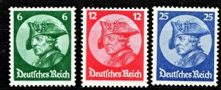 Germany 1933 Frederick The Great - Full Set - Never Hinged - 2 Scans