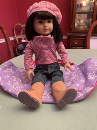 American Girl Ivy Ling Doll - Retired Doll With American Girl Doll Bag