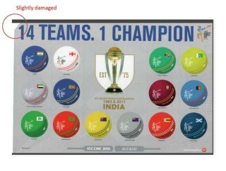 Zealand Cricket World Cup Miniature Sheet Corner