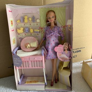2002 Happy Family Midge & Baby Barbie Doll Pregnant Doll Midge
