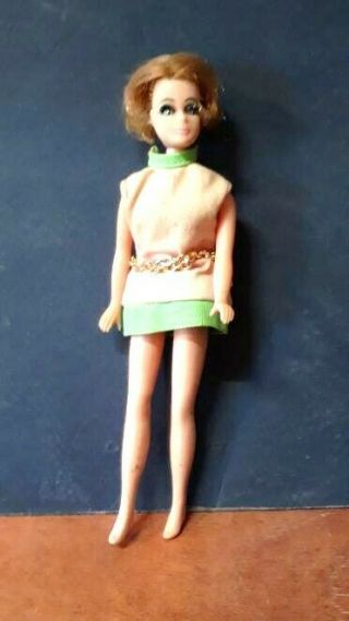 Dancing Jessica Doll Wearing Pink & Green Mini Knees Work No Greening 11c 50 - 25