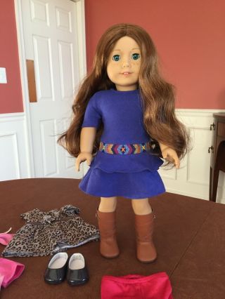 American Girl Sage Doll - Gently W/ American Girl Clothing And Accessories