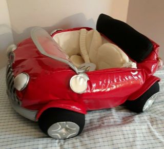 Build A Bear Red Black Plush Sports Convertible Car Seatbelt Soft Toy Stuffed