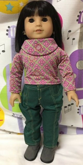 American Girl Ivy Ling 18” Doll Retired With Outfit Asian