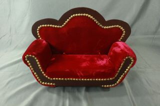 Velvet Doll Couch 16 " Doll Play Furniture