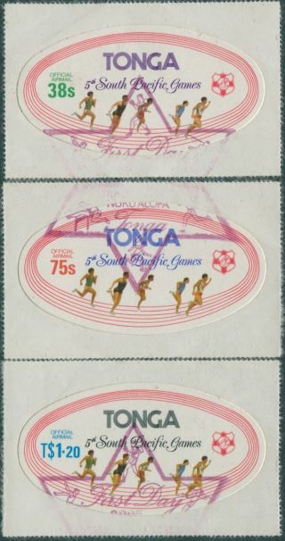 Tonga Official 1975 Sgo133 - O135 Fifth South Pacific Games Set Fu