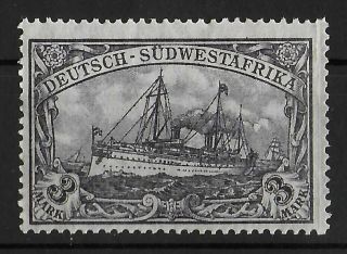 German South West Africa 1906 - 1919 Nh 3 M Michel 31bb Cv €300 Vf