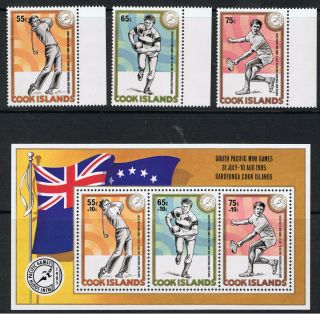 Cook Islands 1985 South Pacific Games - Stamps & Mini Sheet