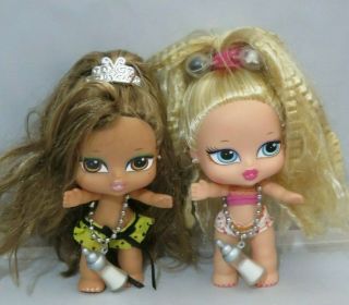 2005 Baby Bratz Pair W Bottles - Hair Flair - Yasmin & Chloe