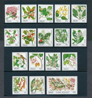 Palau 126 - 42 1987 - 8 Indigenous Flowers Definitive Set To $10 Nh Face Val $21.  09