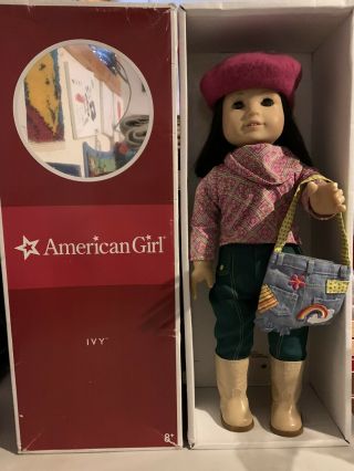 American Girl 18 " Doll Ivy Ling With Outfit/box