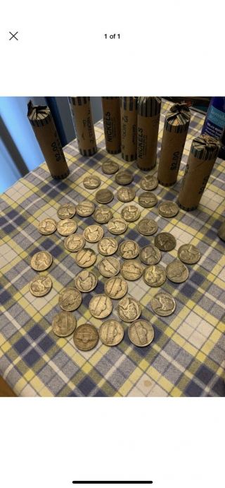 War Nickles Roll (40 Coins) 1942 - 1945 35 Silver Coin