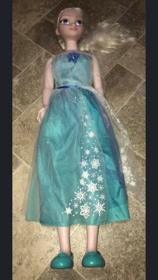 2014 Disney Frozen Elsa & Anna My Size Dolls - No Packaging