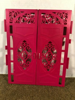 Barbie Dream House 2013 Replacement Parts Front Elevator Doors Pink