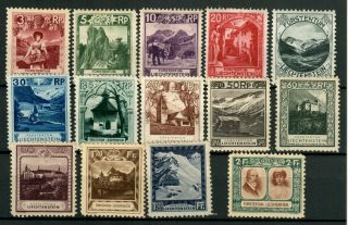 Liechtenstein 1930 Scott 94 - 107 Mh - Cv$ 441.  00