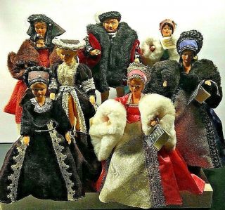 Peggy Nesbit Dolls Henry The Eighth And His Six Wives Set Of 7