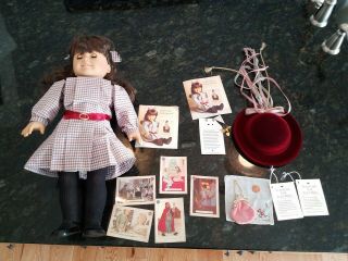 American Girl Doll Samantha Parkington With Books,  Cards,  Brooch,
