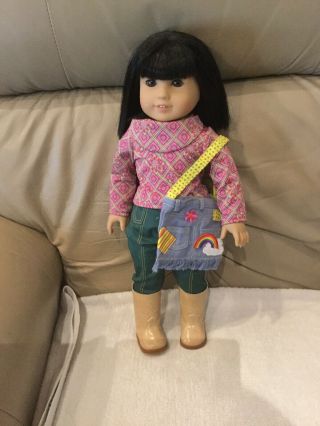 American Girl 18” Doll “ivy Ling” Retired In 2008 With Accessories