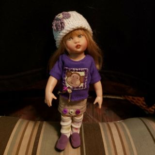 3 Days Only Adorable 7 " Riley Helen Kish Vinyl Doll W/ Ooak Outfit Too Cute