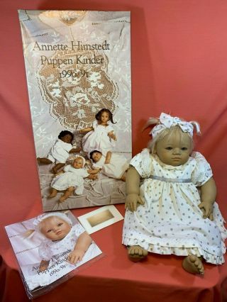 1990 Annette Himstedt World Child Doll 5391 Annchen W/coa & Box H22 "