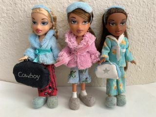 Mga Lil Bratz Girlz Mini Dolls 41/2 Inches 3 Girls Yasmin Sasha Cloe Clothes