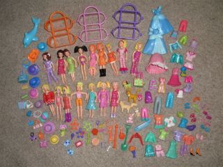 Mattel 2004 Polly Pocket Club Hats Shopping Mall Dolls Clothing Accessories Pets