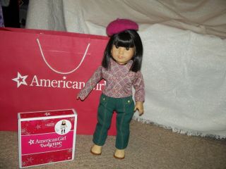 American Girl Doll Ivy Ling Earrings Meet Outfit With Let It Snow Outfit