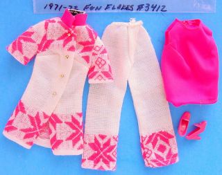 1971 - 1972 Barbie Mod Outfit 3412 Fun Flakes