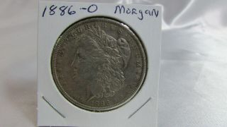 1886 - O Morgan Silver Dollar $1 Coin - Ungraded - N1