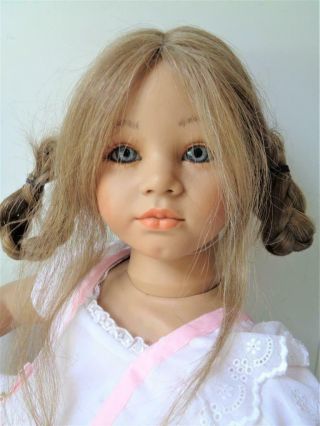 1990 - 91 Annette Himstedt Fiene Doll 24 " Barefoot Children With Braids No Box