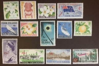 Cook Islands 1967 Decimal Currency Selection Including Key Values Mnh